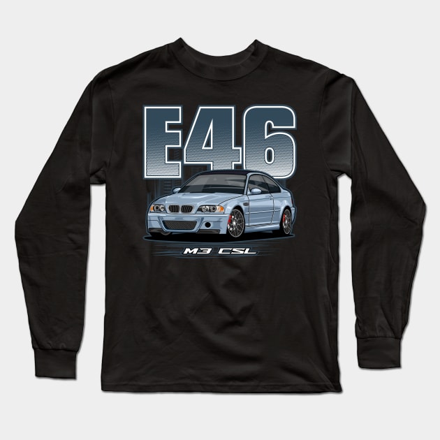 E46 M3 CSL Long Sleeve T-Shirt by WINdesign